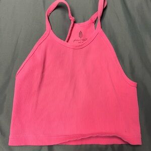 Free People hot pink medium/large tank/crop top but fits like a size small